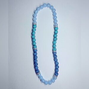 Iced Baseball Beaded Necklace